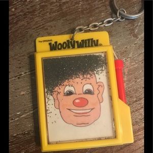 Vintage original Wooly Willy magnetic hair miniature keychain Playmonster 70’s